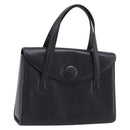 GIVENCHY Hand Bag Leather Black Gold Auth ka6943-1