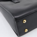 GIVENCHY Hand Bag Leather Black Gold Auth ka6943-11