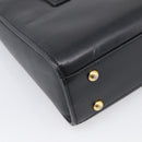 GIVENCHY Hand Bag Leather Black Gold Auth ka6943-13