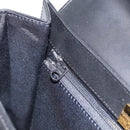 GIVENCHY Hand Bag Leather Black Gold Auth ka6943-18