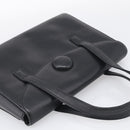 GIVENCHY Hand Bag Leather Black Gold Auth ka6943-6