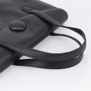 GIVENCHY Hand Bag Leather Black Gold Auth ka6943-7