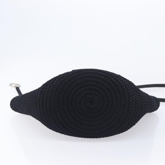 Balenciaga Ibiza Basket Hand Bag Canvas 2way Black Silver 695611 Auth ka6950SAM