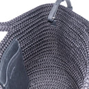 Balenciaga Ibiza Basket Hand Bag Canvas 2way Black Silver 695611 Auth ka6950SAM-23