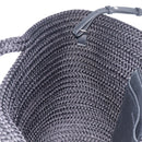 Balenciaga Ibiza Basket Hand Bag Canvas 2way Black Silver 695611 Auth ka6950SAM-24