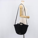 Balenciaga Ibiza Basket Hand Bag Canvas 2way Black Silver 695611 Auth ka6950SAM-27