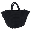Balenciaga Ibiza Basket Hand Bag Canvas 2way Black Silver 695611 Auth ka6950SAM-3