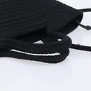 Balenciaga Ibiza Basket Hand Bag Canvas 2way Black Silver 695611 Auth ka6950SAM-7