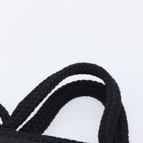 Balenciaga Ibiza Basket Hand Bag Canvas 2way Black Silver 695611 Auth ka6950SAM