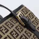 FENDI Zucchino Canvas Tote Bag Beige Gold Auth ka6952A-15