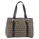 FENDI Zucchino Canvas Tote Bag Beige Gold Auth ka6952A-2