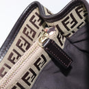 FENDI Zucchino Canvas Tote Bag Beige Gold Auth ka6952A-21