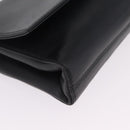 CELINE Shoulder Bag Leather Black Silver Auth ka6958-11