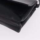 CELINE Shoulder Bag Leather Black Silver Auth ka6958-12