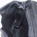 CELINE Shoulder Bag Leather Black Silver Auth ka6958-22