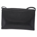 CELINE Shoulder Bag Leather Black Silver Auth ka6958-3
