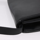 CELINE Shoulder Bag Leather Black Silver Auth ka6958-6