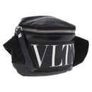Valentino Shoulder Bag Patent Leather Black Silver Auth ka6959V-1