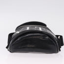 Valentino Shoulder Bag Patent Leather Black Silver Auth ka6959V-11