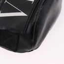 Valentino Shoulder Bag Patent Leather Black Silver Auth ka6959V-12