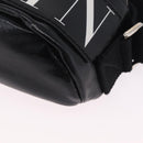 Valentino Shoulder Bag Patent Leather Black Silver Auth ka6959V-13