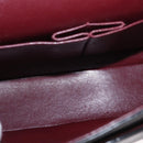 CHANEL Matelasse 25 Double Flap Chain Bag Lamb Skin Black Gold CC Auth ka695SV-9