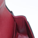 CHANEL Matelasse 25 Double Flap Chain Bag Lamb Skin Black Gold CC Auth ka695SV-26