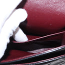 CHANEL Matelasse 25 Double Flap Chain Bag Lamb Skin Black Gold CC Auth ka695SV-28