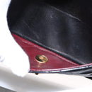 CHANEL Matelasse 25 Double Flap Chain Bag Lamb Skin Black Gold CC Auth ka695SV-29