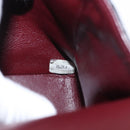 CHANEL Matelasse 25 Double Flap Chain Bag Lamb Skin Black Gold CC Auth ka695SV-10