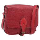 LOUIS VUITTON Epi Cartouchiere MM Shoulder Bag Red M52247 LV Auth ka6960-1
