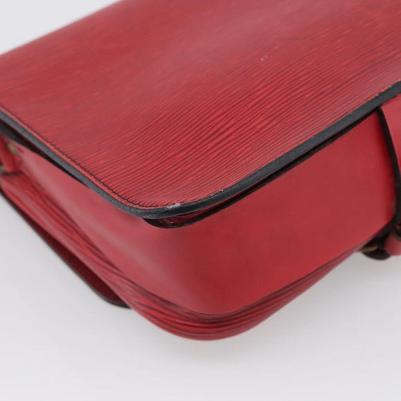 LOUIS VUITTON Epi Cartouchiere MM Shoulder Bag Red M52247 LV Auth ka6960