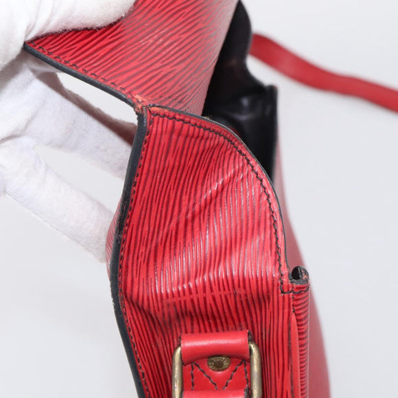 LOUIS VUITTON Epi Cartouchiere MM Shoulder Bag Red M52247 LV Auth ka6960