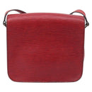 LOUIS VUITTON Epi Cartouchiere MM Shoulder Bag Red M52247 LV Auth ka6960-3