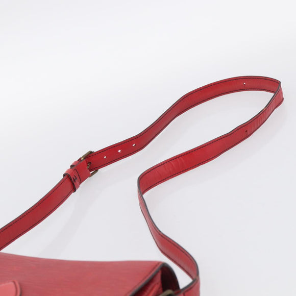 LOUIS VUITTON Epi Cartouchiere MM Shoulder Bag Red M52247 LV Auth ka6960
