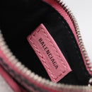 Balenciaga Le Cagoule XS Shoulder Bag Leather Pink Silver 671309 Auth ka6967SAM-23