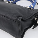 Balenciaga Mini City Hand Bag Leather 2way Black Silver 300295 Auth ka6969M-14