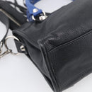 Balenciaga Mini City Hand Bag Leather 2way Black Silver 300295 Auth ka6969M-15