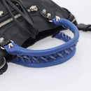 Balenciaga Mini City Hand Bag Leather 2way Black Silver 300295 Auth ka6969M-7
