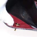 CHANEL Matelasse 25 Double Flap Chain Bag Lamb Skin Black Gold CC Auth ka696SV-26