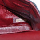 CHANEL Matelasse 25 Double Flap Chain Bag Lamb Skin Black Gold CC Auth ka696SV-27