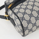 GUCCI GG Supreme Sherry Line Shoulder Bag PVC Navy Gold Auth ka697-11