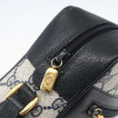 GUCCI GG Supreme Sherry Line Shoulder Bag PVC Navy Gold Auth ka697-14
