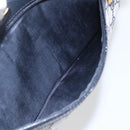 GUCCI GG Supreme Sherry Line Shoulder Bag PVC Navy Gold Auth ka697-21