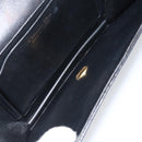 Christian Dior Chain Shoulder Bag Leather Black Gold Auth ka698-17