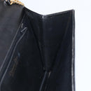 Christian Dior Chain Shoulder Bag Leather Black Gold Auth ka698-18