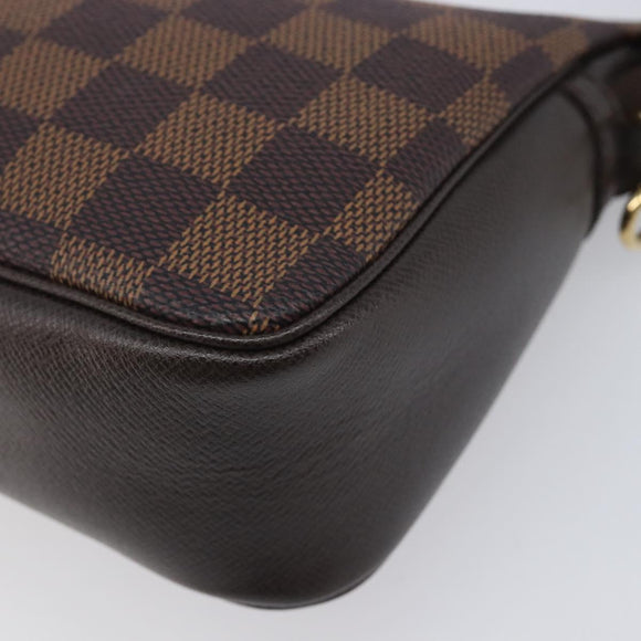 LOUIS VUITTON Damier Ebene Trousse Makeup Pouch N51982 LV Auth ka6980V