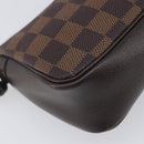 LOUIS VUITTON Damier Ebene Trousse Makeup Pouch N51982 LV Auth ka6980V-11