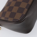 LOUIS VUITTON Damier Ebene Trousse Makeup Pouch N51982 LV Auth ka6980V-13