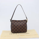 LOUIS VUITTON Damier Ebene Trousse Makeup Pouch N51982 LV Auth ka6980V-22